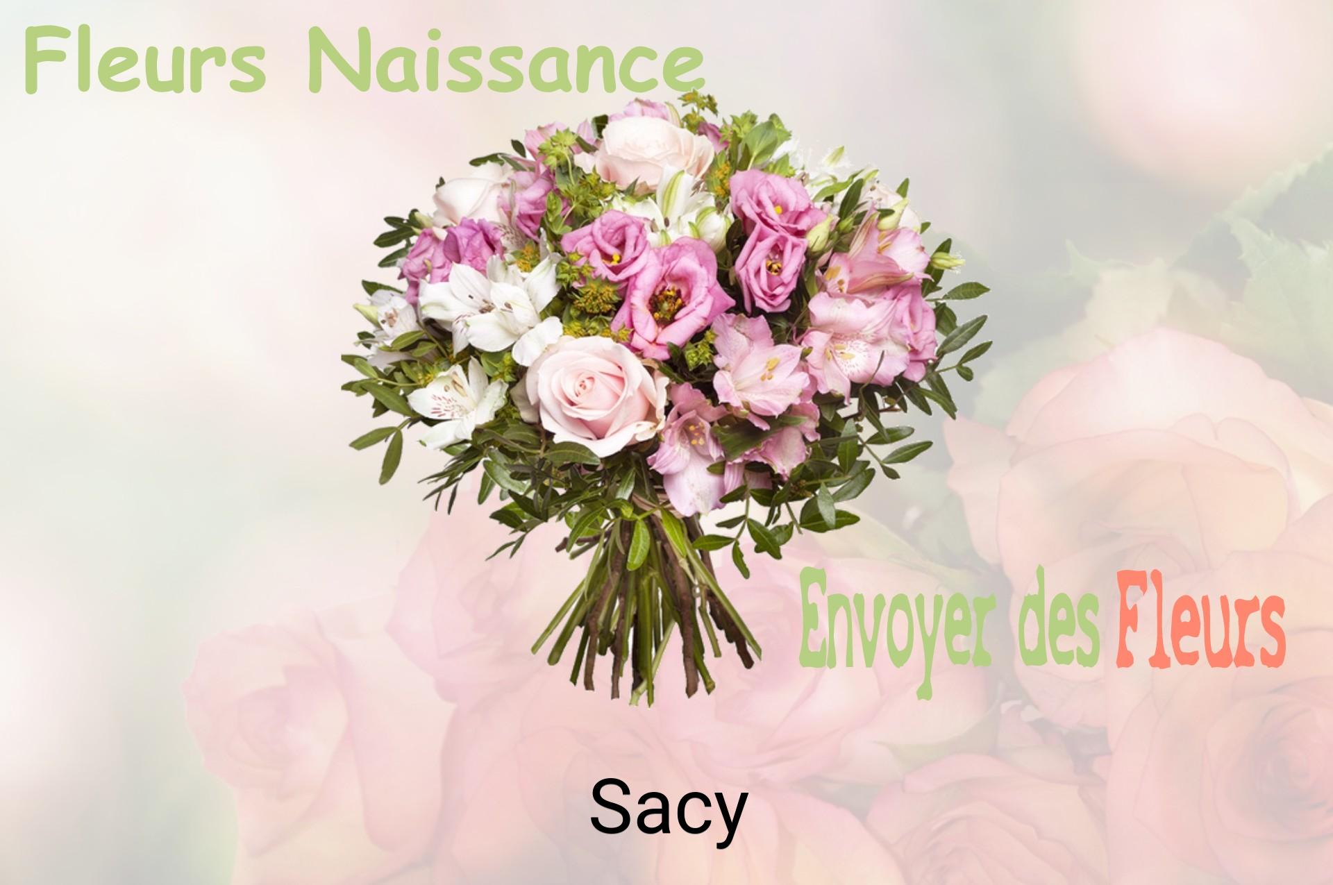 Bouquet de fleurs de naissance livré à Sacy